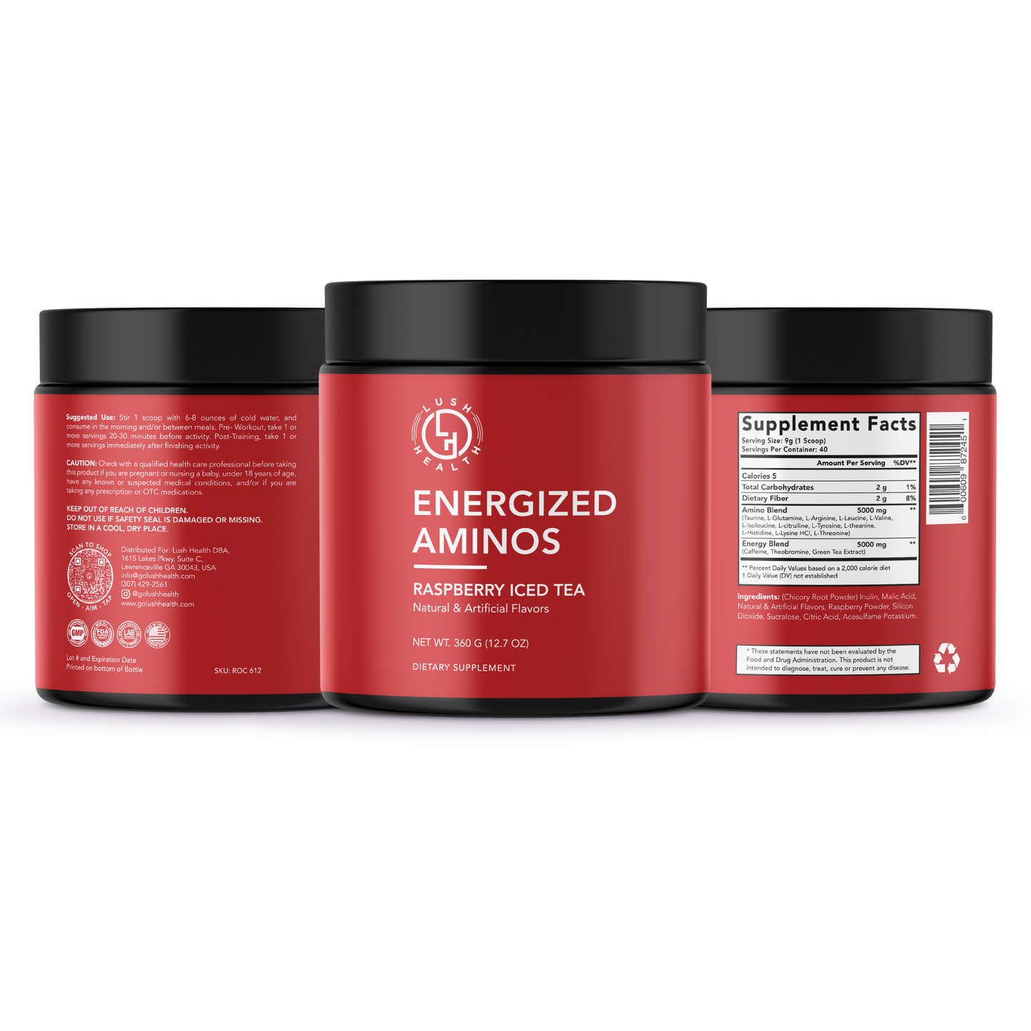 Energized Aminos | Raspberry Iced Tea